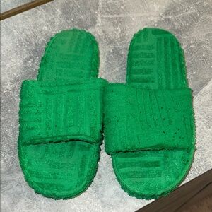 Green slippers